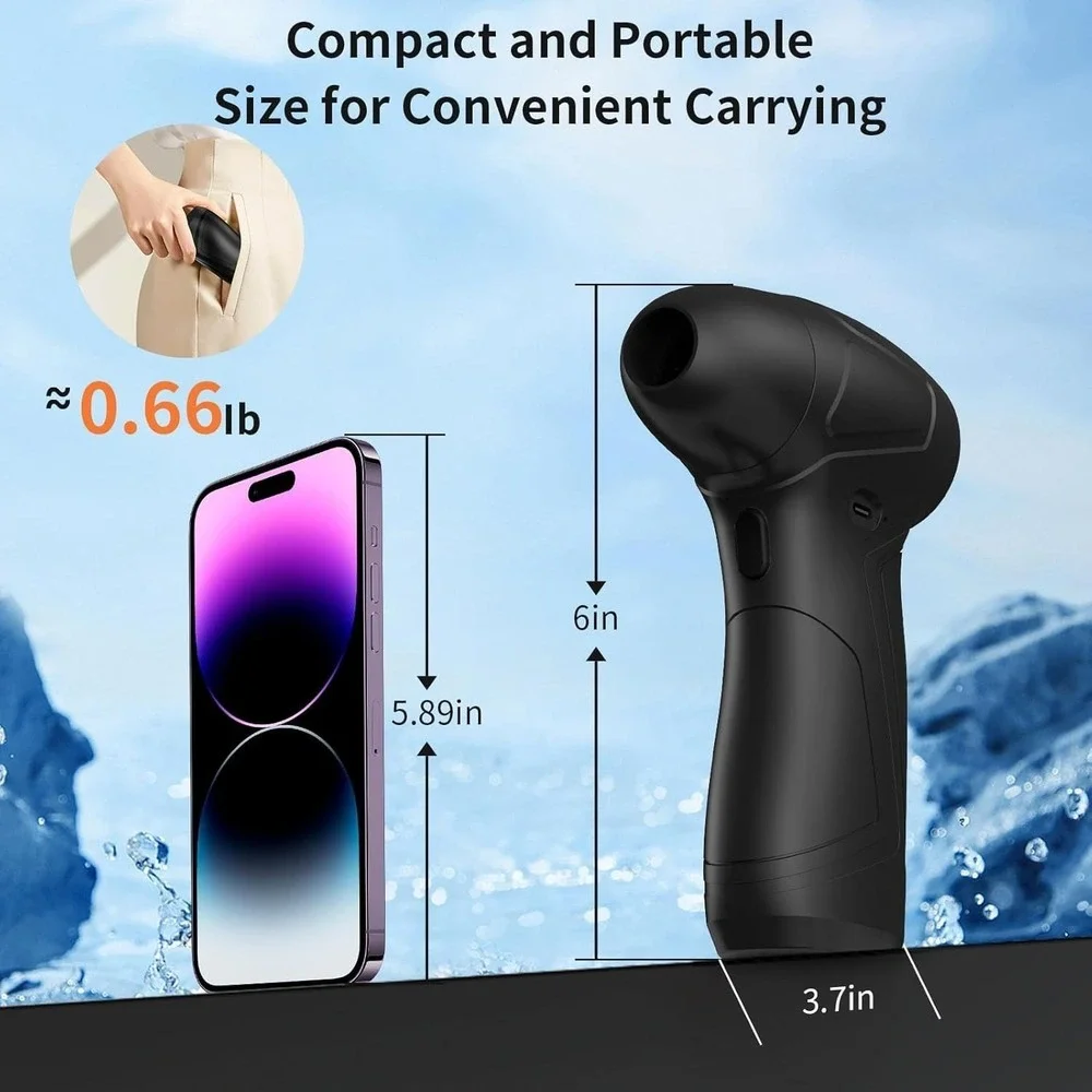 New Cordless Air Duster‎ Rechargeable Blower Adjustable Speed for PC Laptop Car